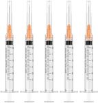 30 Pack 3ml Disposable Syringe with 25Ga 1.0 Inch Needle, Luer Lock Syringes, Individually Wrapped Lab Supplies