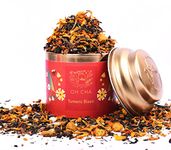 OH CHA Turmeric Green Tea|100% Whole Green Tea Leaves With Marigold, Black Pepper & Lemon Peels|Golden Milk, Caffeine Free Tea|Can Use As Turmeric Latte|Herbal Tea For Weight Loss|35 Gram Tin Caddy