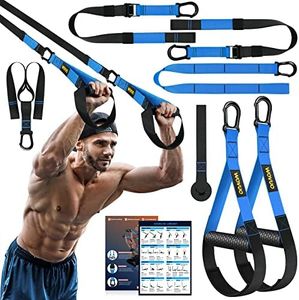 Home Resistance Training Kit, Bodyweight Resistance Straps for Full-Body Workout, 2 Adjustable Workout Straps with Handles, Door Anchor, Supports Up to 500Lbs, All-in-ONE Home Gym Equipment