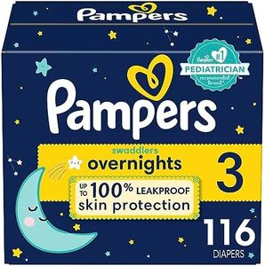 Pampers Diapers Size 3, 116 Count - Swaddlers Overnights Disposable Baby Diapers, Enormous Pack (Packaging May Vary)