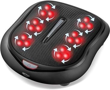 ALLJOY Massage Pieds Avec Chaleur, Masseur Pieds Dos Shiatsu Électrique avec 18 Nœuds Rotatives, Appareil Massage Circulation Sanguine Jambes 2 Vitesses, Cadeau Femme Homme Maman