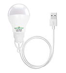 Saish Solutions Bright Usb Led Bulb Of 5 Volts 5 Watts (White), Along With 3 Ft Long Cable, wedge