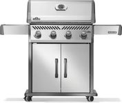 Rogue® 525 4-Burner Natural Gas Grill in Stainless Steel with Cast Iron Cooking Grids