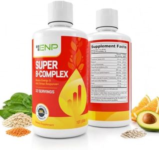 Super B Complex Liquid Vitamin Supplement | 500mg B12 and 50mg B6 | 32oz. | Liquid B-Complex Vitamins Boost Energy, Aid Stress Response | Effective Natural Products