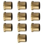 Ferio Zinc Curain Brackets Wall to Wall Counsil for Door and Window 1 Inch Brass Antique Set of 5 (Pack of 10)