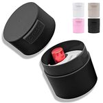 Kalevel Eyelash Extensions Adhesive Jar Lash Glue Container Holder Eyelash Glue Bottle Storage Case Cosmetic Lash Tool (Black)