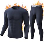 CL convallaria Long Johns Thermal Underwear for Men Fleece Lined Base Layer Set Top and Bottom for Cold Weather XS-4XL