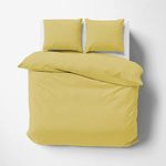 Day Care IMPRESSIBLE Super Soft Microfiber 3 Piece Duvet Cover Set Size (61X91 Inches) and 2 Pillow Cover (18X28 Inches) - Single Bed Size/Gold