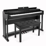 Digital Piano 88 Weighted Keys Hammer Action with Piano Bench, 88 Key Piano Keyboard Fully Weighted, Electric Piano Keyboard 88 Keys with 3 Pedals, Built-In Speakers, USB/MIDI, Furniture Stand (Black)