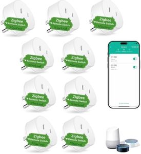 ZigBee Smart Plug 9 Pack, 15A 1500W LED Outlet, Zigbee Repeater