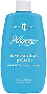 Hagerty Silversmiths' Polish, Professional Silver Cleaner and Tarnish Remover for Jewelry, Silverware, Gold and More, Kosher Certified, Made in USA, 8 Fl Oz