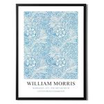 William Morris Marigold Poster – Famous Artist Drawings - Stylish Home Decor - Variety of Sizes (Marigold, A4 Black Framed)