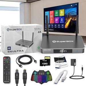 2025 S6 Ul-tra with USB and Mini Keyboard Voice Remote Control HDMI Cable Power Supply Manual Instruction(4+128)