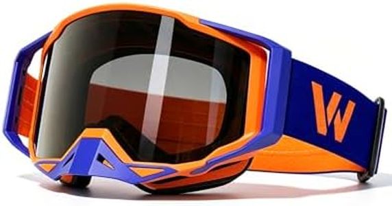 WildHeir Dirt Bike Goggles Motocross Motorcycle Glasses - ATV Riding Dirtbike 4-Wheeler MX DH Accessories Windproof for Men Women Youth UV400 Protection Dust-proof Anti-Slip Strap Eyewear