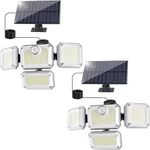 Generic Solar Lights Outdoor, 333 LED Ultra Bright Solar Motion Sensor Security Lights,IP65 Waterproof Wall Floodlight with 3 Modes, 360° Illumination for Porch Yard Patio Garage Pathway (2 Pack), SFL-333LED