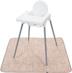S&T INC. Baby Splat Mat for Under High Chair, Water Resistant Floor Mat, 42 Inches by 42 Inches, Tan Arches