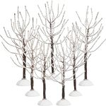 7 Pieces Christmas Decor Trees, Snow Covered Village Trees, Winter Snow Model Trees in 2 Sizes for Christmas Tree Displays, Fairy Gardens, Village Displays and Holiday Decorations