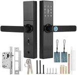 Smart Door Lock with Handle, Fingerprint Lock Lever Lock Touchscreen Smart Lock WiFi Touch Screen Fingerprint Password IC Card Smart Door Lock with with 2 Mechanical Keys and 2 Access Cards