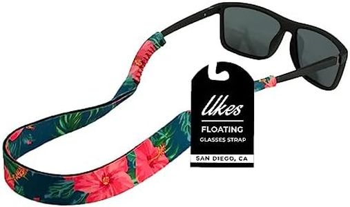 Ukes Premium Sunglass Strap - Durable & Soft Eyewear Retainer Designed with Floating Neoprene Material - Secure fit for Your Glasses and Eyewear, The Alohas, 1 Strap