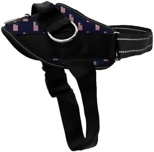 ShawnCo Essential Dog Harness, No-Pull Pet Vest with 3 Leash Clips, No Choke, Reflective, Adjustable and Padded, for Easy Walking and Training for Small, Medium and Large Dogs (USA Flag,XL)