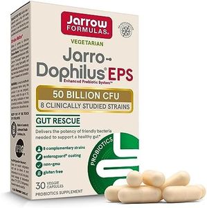 Jarrow Formulas Jarro-Dophilus EPS - 50 Billion Organisms Per Serving - 30 Enteric Coated Veggie Caps - Multi-Strain Probiotic - Intestinal & Immune Health - Up to 30 Servings