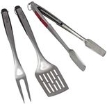 Char-Broil 140 767 - Comfort Grip 3 piece toolset, Stainless Steel.,45 x 16 x 3 cm