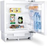 Haden 133L Under Counter Larder Fridge - Freestanding Refrigerator with Metal Backed, 2 Shelves & Mechanical Temperature Control -Door on Door Fitting