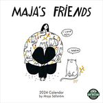 Maja's Friends 2024 Wall Calendar | 12" x 24" Open | Amber Lotus Publishing