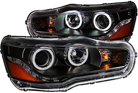 ANZO USA 121428 08-15 LANCER PROJECTOR HALO BLACK CLEAR CCFL HEADLIGHTS