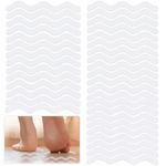 LUFFLOK 36 Pieces Self-Adhesive Shower Stickers, Non-Slip Shower Mat, Transparent Shower Mats, Sliding Surfaces, Non-Slip Sticker Strips for Bathtub, Stairs, Bathroom (36 Pcs)