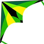 Laruita Delta Kite for Kids & Adults,Beginner Kites for Kids Age 4-8,Easy to Fly Kite,Comes with 200ft String Kite Handle (Green)