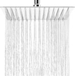 HAUSPROFI Rain Shower Head 12 inch Large Top Spray Square Showerhead 304 Stainless Steel Ultra Thin Powerful High-Pressure Bathroom Shower Head Easy Installation Lush Shower Experience