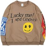 Chainsaw Man Novelty Hoodies Graphic Crewneck Sweatshirt Hip Hop Long Sleeve Vintage Oversized Streetwear for Men Women Teens, 19124 Khaki, X-Large