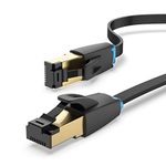 VENTION Cat 8 Ethernet Cable 1.5m Flat High Speed Internet Cable 40Gbps 2000MHz Rj45 Network Lan Cable Gold-Plated Short Ethernet Cable for PC, PS5/4, Xbox, Router, Modem etc
