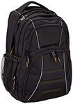 Amazon Basics Laptop Computer Backpack with padded shoulder straps and Organizational compartments for pens, keys, cellphone, Fits up to 17 inch/43 cm laptop (Black)