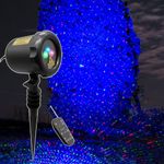 RGB with Red and Green Laser and Blue LED Remote Control LedMall Laser Christmas Lights, Garden and Landscape Lights