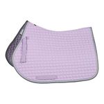 HORZE Adepto Padded All Purpose Quilted Equestrian Saddle Pad for Horses with Two-Tone Trim - Languid Lavender Purple - Horse