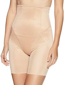 Triumph Shape Sensation for Women High Waist Tummy and Thigh Control Shapewear Long Leg Panty Medium Control Shaper Front Trenslo Bones Power-Net Lining Neutral Beige S Pack of 1