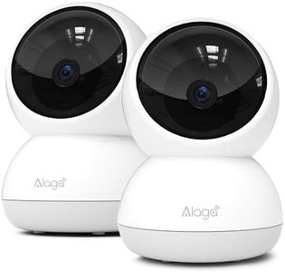 Alaga Indoor Security Camera,3K,360° Pan&Tilt, AI Human Tracking,2Pack Night Vision,Two-Way Audio,Works with Alexa&Google Assistant,Free 3 Months of Cloud Storage,5G&2.4G