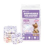 Pet Soft Dog Nappies Female - 20 Count Disposable Dog Period Season Pants, Super Absorbent Disposable Dog Diapers for Female Dogs with Wetness Indicator