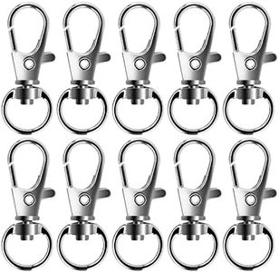 Set of 100 Metal Lobster Claw Clasps Swivel Clasps Lanyard Snap Hook with Trigger Snap for Dog Collar/Jewelry Finding(Small Size)