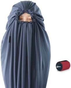 Litume Velvet Velour Sleeping Bag Liner Add Up to 8°C/ 14°F, Anti Static Mummy Sleeping Sack Backpacking, Camping, Traveling, Lightweight Sleep Sack with Drawstring Hood (no zipper)