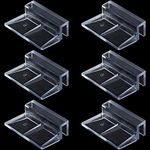 OIIKI 6 PCS Aquarium Glass Cover Clip, Clear Acrylic Support Holder, Aquarium Lid Clips Clamps, for Aquarium Fish Tank (6mm)