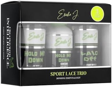 Ericka J. Lace Application System Trio Kit – Skin Guard, Hold Me Down Adhesive & Laid Off Adhesive Remover – Complete Wig Installation Solution, Waterproof & Sweat Resistant (Regular, Sports)