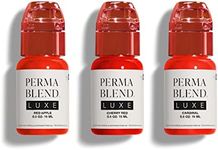 Perma Blend Luxe Red Lip Set - Red Tattoo Ink Set for Permanent Makeup - Lip Blush Microblading Kit - Tattoo Supplies for PMU - Includes Red Apple, Cherry Red & Cardinal - Vegan (0.5 oz Each)