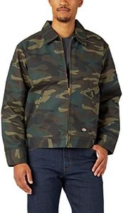Dickies Insulated Eisenhower Front-Zip Jacket Capispalla da Lavoro, Hunter Green Camo, S Uomo