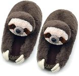 Openhahaha Womens Cute Animal Slippers 3D Realistic, Sloth, One Size Women/One Size Men