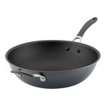 Circulon Scratch Defense Wok Non Stick 34 cm - Induction Wok with Extreme Non Stick, Dishwasher & Oven Safe Cookware, Graphite Pewter Finish, Grey