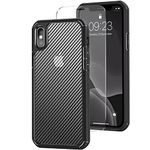 Amizee Compatible with iPhone Xs Max Case [Military Grade Protection] with Screen Protector Anti-Scratch Protective Cover Slim Phone Case