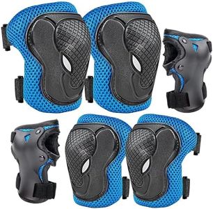 PHZ. Kids Knee Pads Elbow Pads Wrist Guards 6 in 1 Protective Gear Set for Inline Roller Skating Skateboarding Scooter BMX etc.